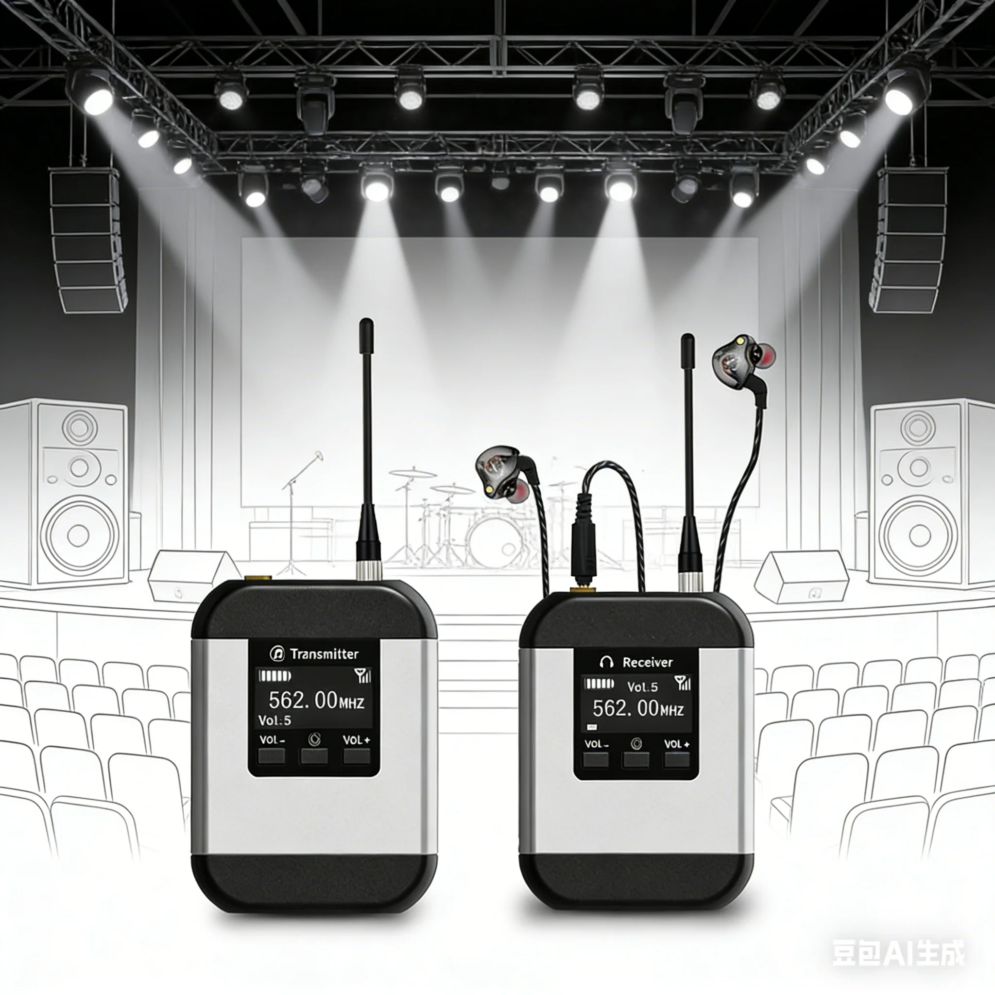 Audio & Music Xbox - UHF 무선 인이어 모니터링 시스템 20채널