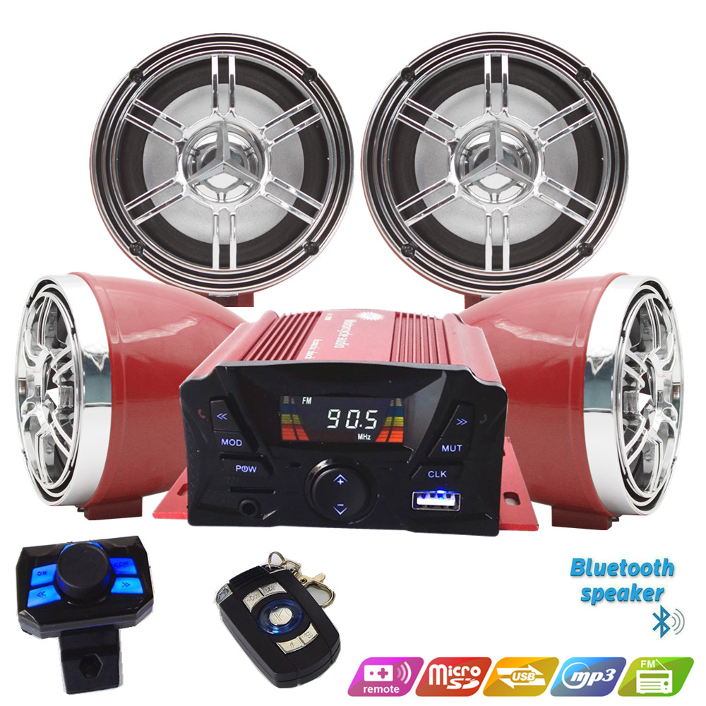 Audio Music Sound - 12V 4채널 UTV ATV 골프 카트