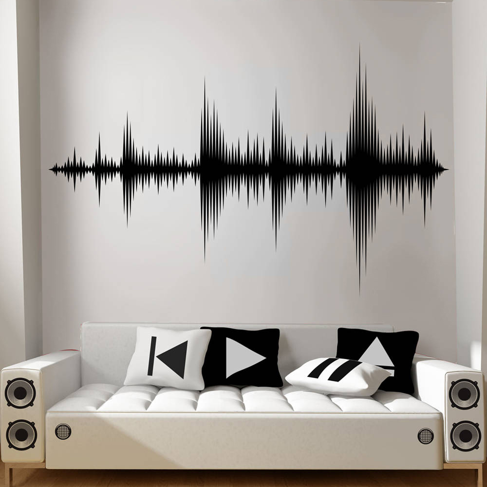 오디오 웨이브 벽 데칼, 사운드 웨이브 벽 스티커, 녹 - Audio Music Remove 리뷰 및 가격