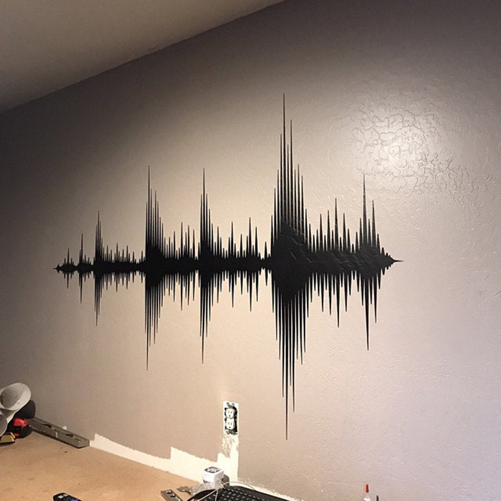 오디오 웨이브 벽 데칼, 사운드 웨이브 벽 스티커, 녹 - Audio Music Remove 리뷰 및 가격