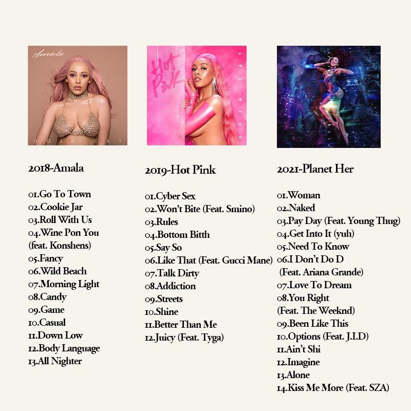 Doja Cat 6CD 음악 앨범 컬렉션, CD만, 무 - Audio And Music 리뷰 및 가격