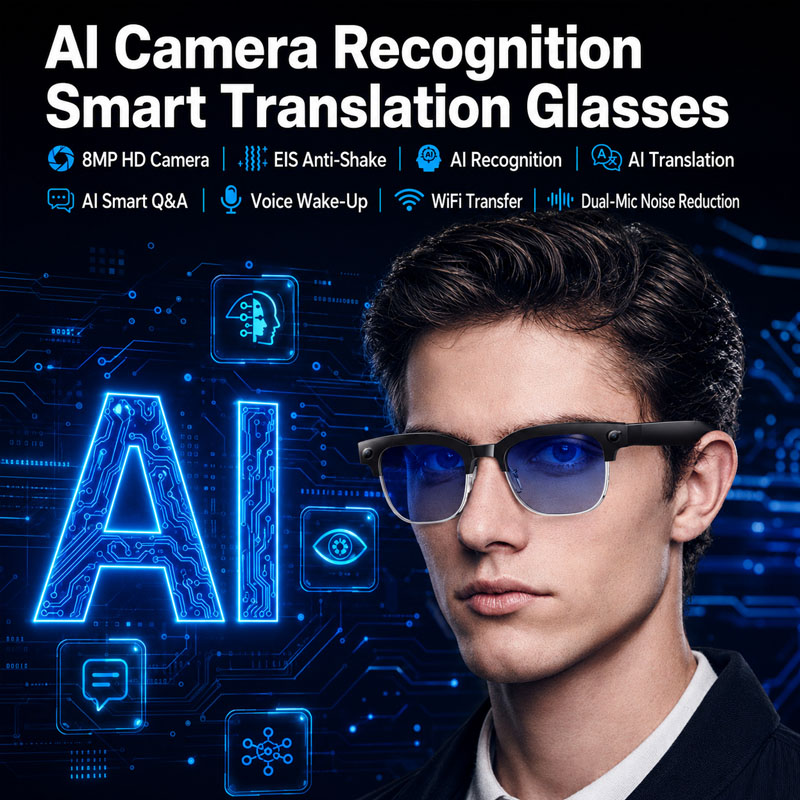 AI 스마트 번역 안경 W630 인식 기능 8MP HD - Audio Music Recognition 리뷰 및 가격