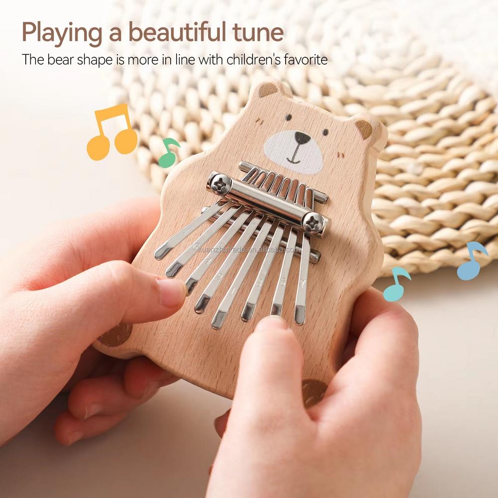 8키 미니 칼림바 휴대용 엄지 피아노 만화 곰 손가락  - Kalimba Thumb Piano 리뷰 및 가격
