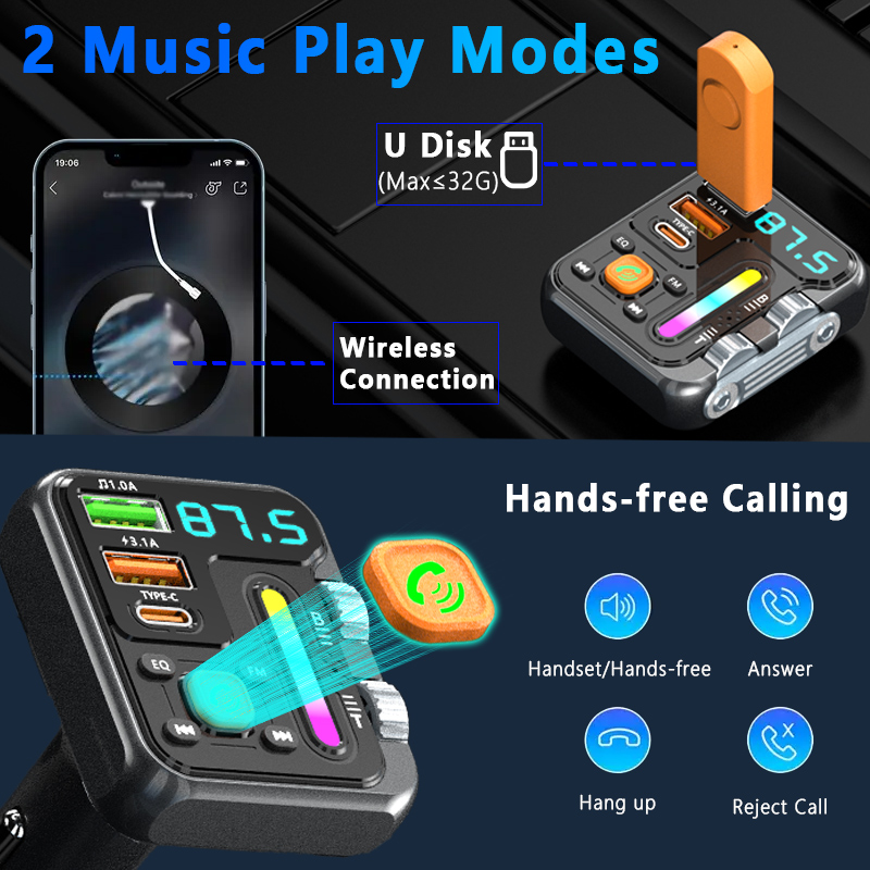 무선 자동차 MP3 플레이어, FM 송신기, USB/P - Audio Music Mp3 Free 리뷰 및 가격