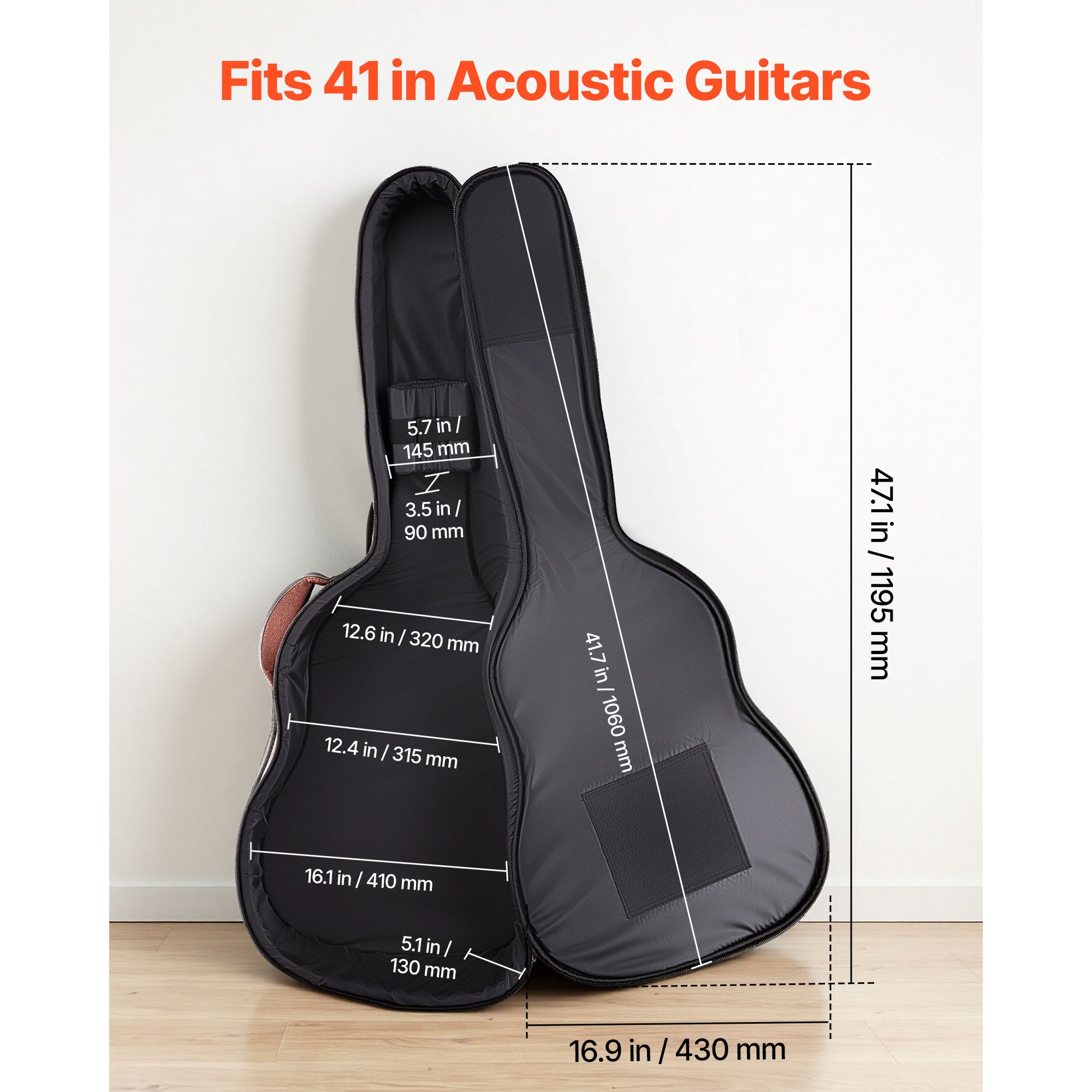 어쿠스틱 기타 하드 케이스, 47.1인치, 하드쉘 보호 - Guitar Strap Padded 리뷰 및 가격