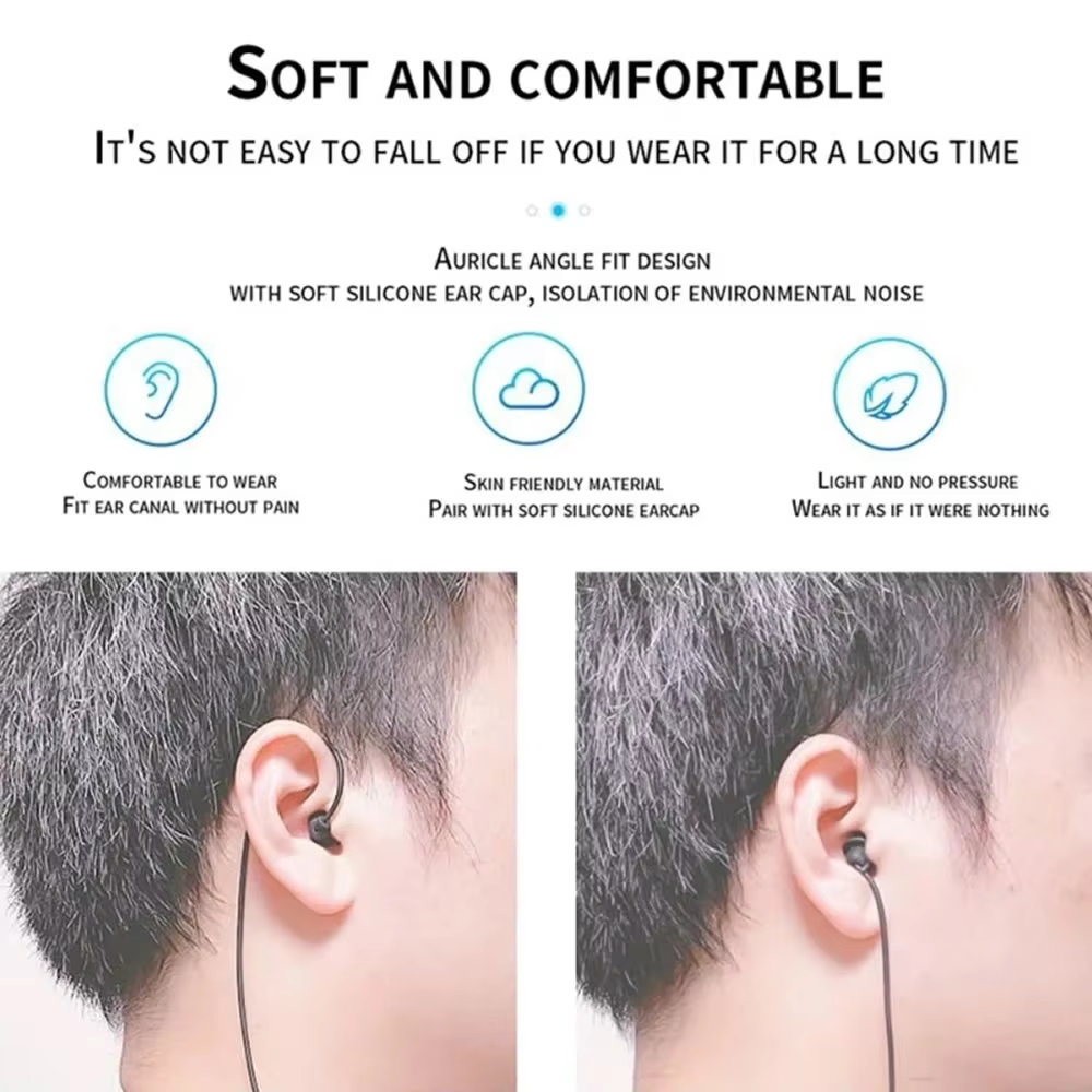 3.5mm 짧은 유선 헤드폰 실리콘 이어폰 이어폰 형  - Audio Music Mp3 Free 리뷰 및 가격